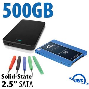 OWC DIY SSD Upgrade Bundle: 500GB OWC Mercury Electra 3G SSD, OWC Express Enclosure & OWC 5-Piece Toolkit