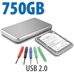 DIY KIT: OWC Express USB 2.0 2.5" Enclosure + 750GB WD Black 7200RPM HDD