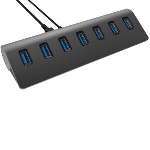 Sabrent Premium 7-port Aluminum USB 3.0 Hub - Black