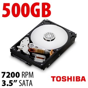 500GB Toshiba DT01ACA Series 3.5-inch SATA 6.0Gb/s 7200RPM Hard Drive