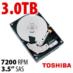 3.0TB Toshiba MG04SCA Series 3.5-inch SAS 6.0Gb/s 7200RPM Enterprise Class Hard Drive