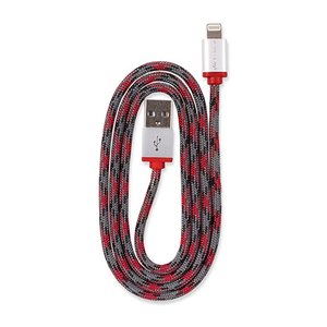0.9M (3') 360 Electrical QuickLink Braided Lightning to USB Braided Charging Cable - Red