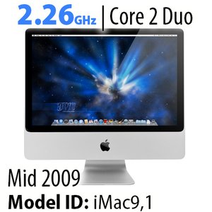 Apple 20" iMac (2009) 2.26GHz Core 2 Duo: 8GB RAM, 240GB SSD, SuperDrive, Used