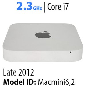 Apple Mac mini (2012) 2.3GHz Quad-Core i7: Thunderbolt, 8GB RAM, 1.0TB HDD, 480GB SSD, Used