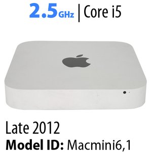 Apple Mac mini (2012) 2.5GHz Core i5: Thunderbolt, 8GB RAM, 1.0TB SSD, Used