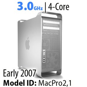 Apple Mac Pro (2007) 3.0GHz 4-Core: 4GB RAM, 1.0TB HDD, SuperDrive, X1900 XT, Used