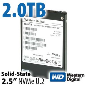 2.0TB Western Digital UltraStar SN630 2.5-inch NVMe U.2 Enterprise Class SSD for Windows and Linux Systems