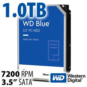 1.0TB WD Blue 3.5-inch SATA 6.0Gb/s 7200RPM Hard Drive