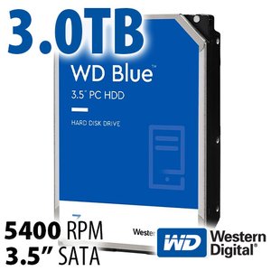 3.0TB WD Blue 3.5-inch SATA 6.0Gb/s 5400RPM Hard Drive