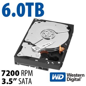 6.0TB WD Black 3.5-inch SATA 6.0Gb/s 7200RPM Hard Drive