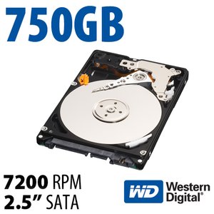 750GB WD Black 2.5-inch 9.5mm SATA 6.0Gb/s 7200RPM Hard Drive