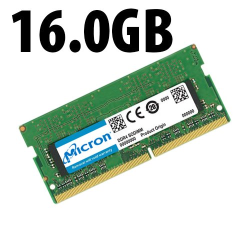 (*) 16.0GB Apple/Major Brand PC4-19200 DDR4 2400MHz 260-Pin SO-DIMM Memory Module