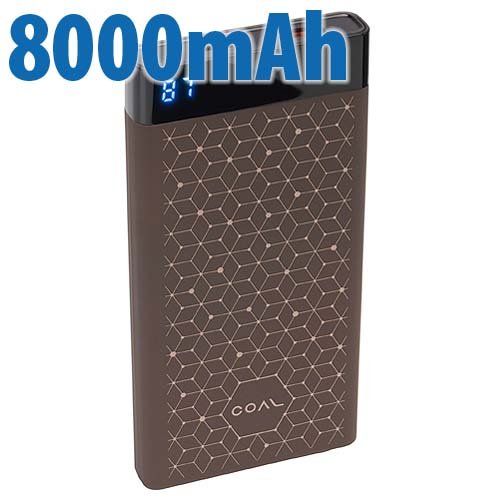 Coal 8000mAh Power Bank With USB-C And USB-A Ports + Quick Charge 3.0 - Bronzite