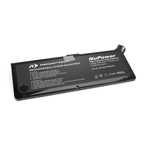 NewerTech NuPower 103 Watt-Hour Replacement Battery For 17-inch MacBook Pro Unibody (Early 2009 - Mi