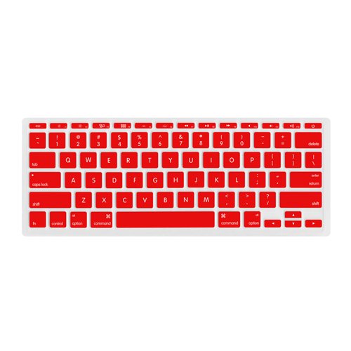 (*) NewerTech NuGuard Keyboard Cover For All 2011-2016 MacBook Air 11 Models - Red Color.