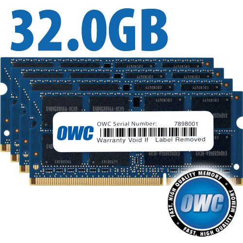 32.0GB (4 X 8GB) OWC PC3-12800 DDR3L 1600MHz 204-Pin CL11 SO-DIMM Memory Upgrade Kit