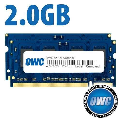 2.0GB (2 X 1GB) OWC PC-5300 DDR2 667MHz 200-Pin SO-DIMM Memory Upgrade Kit For Mac