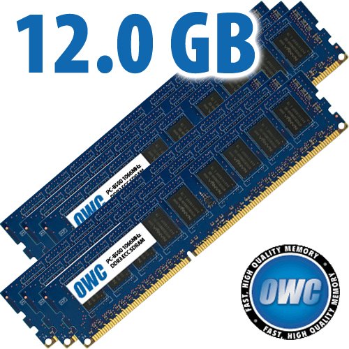 12.0GB (6 X 2GB) OWC PC8500 DDR3 1066MHz ECC DIMM Memory Upgrade Kit
