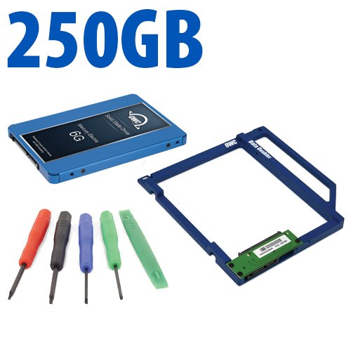 DIY Kit: Data Doubler + 250GB OWC Mercury Electra 6G SSD Drive Bundle + 5 Piece Toolkit.