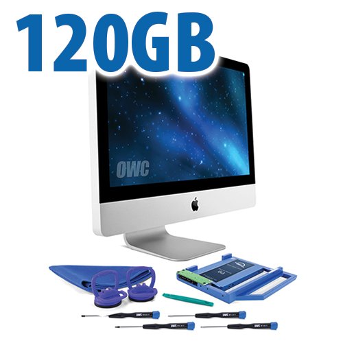 DIY Kit For 2009 - 2011 21.5 IMac Optical Bay: 120GB OWC Mercury Electra 3G SSD And OWC Data Double