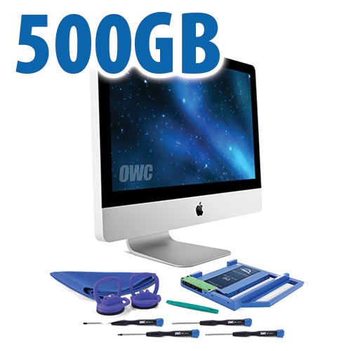 DIY Kit For 2009 - 2011 21.5 IMac Optical Bay: 500GB OWC Mercury Electra 3G SSD And OWC Data Double