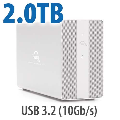2.0TB OWC Mercury Elite Pro Dual RAID Storage Solution With USB 3.2 (10Gb/s) + 3-Port Hub
