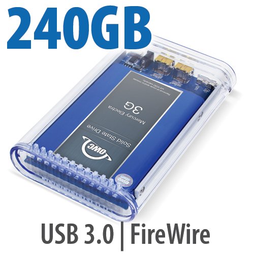 250GB OWC Mercury On-The-Go Pro FireWire 800/400 + USB 3.2 (5Gb/s) Bus-Powered Portable SSD External