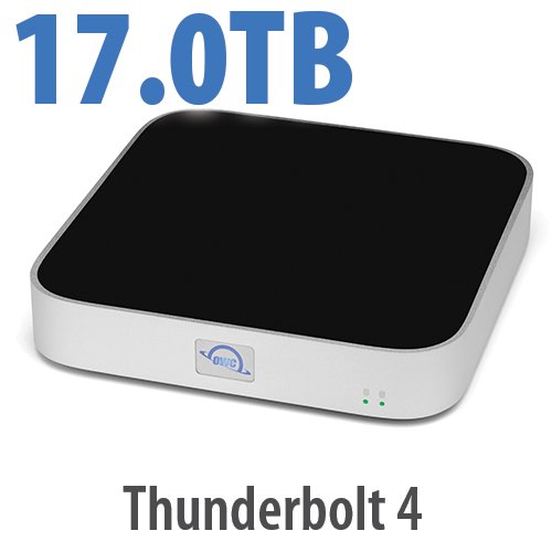 17.0TB (16.0TB HDD + 1.0TB NVMe) OWC MiniStack STX Stackable Storage And Thunderbolt Hub Xpansion So