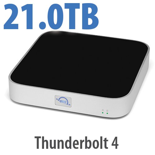 21.0TB (20.0TB HDD + 1.0TB NVMe) OWC MiniStack STX Stackable Storage And Thunderbolt Hub Xpansion So