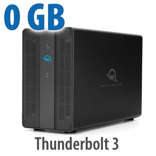 OWC Mercury Pro U.2 Dual High-Performance Thunderbolt NVMe SSD External Storage Enclosure With SoftR