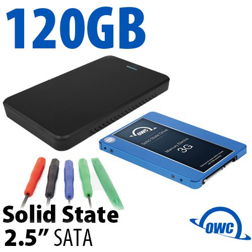 DIY KIT: 120GB OWC Mercury Electra 3G SSD + OWC Express USB 3.0/2.0 2.5 Enclosure + Tools