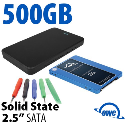 DIY KIT: 500GB OWC Mercury Electra 3G SSD + OWC Express USB 3.0/2.0 2.5 Enclosure + Tools