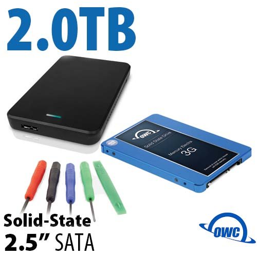 OWC DIY SSD Upgrade Bundle: 2.0TB OWC Mercury Electra 3G SSD, OWC Express Enclosure & OWC 5-Piece To