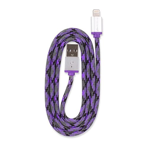 0.9 Meter (36) 360 Electrical QuickLink Braided Lightning To USB Charging Cable - Purple
